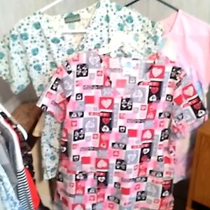 BUNDLE OF 3 Scrub Tops XS